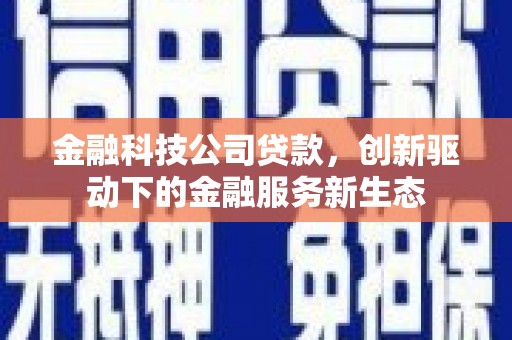 延庆金融科技公司贷款，创新驱动下的金融服务新生态