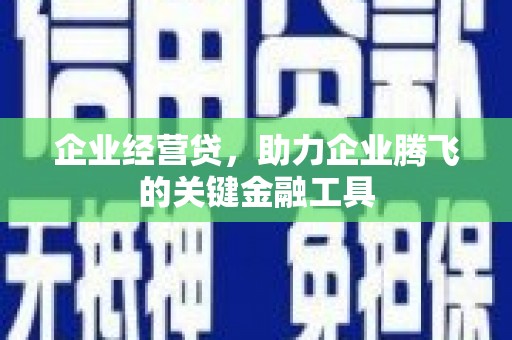 延庆企业经营贷，助力企业腾飞的关键金融工具