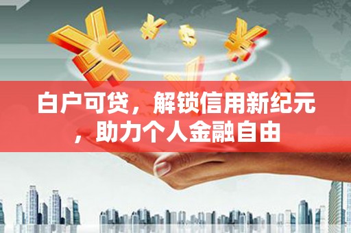 延庆白户可贷，解锁信用新纪元，助力个人金融自由