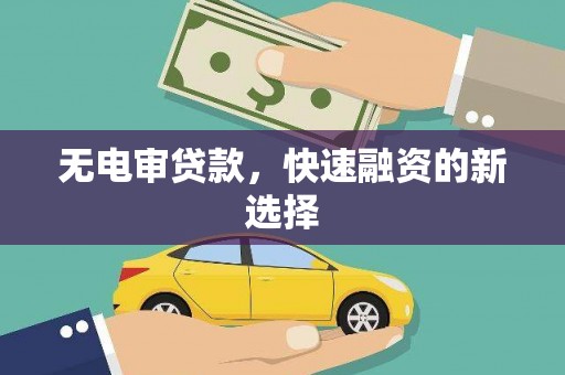 延庆无电审贷款，快速融资的新选择