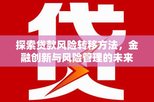 延庆探索贷款风险转移方法，金融创新与风险管理的未来