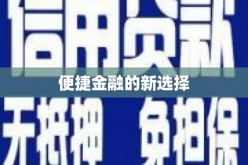 延庆便捷金融的新选择