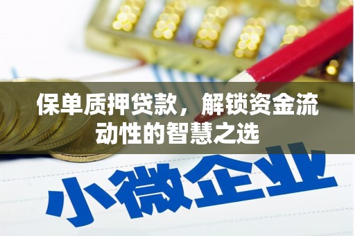 延庆保单质押贷款，解锁资金流动性的智慧之选