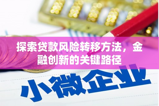 延庆探索贷款风险转移方法，金融创新的关键路径
