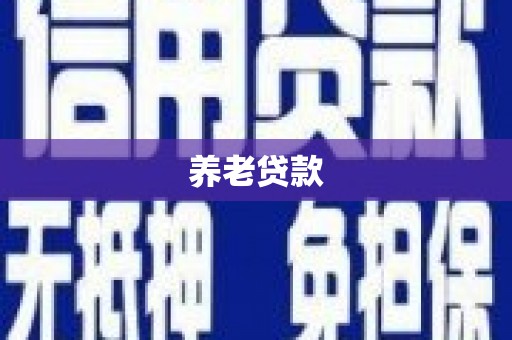延庆养老贷款
